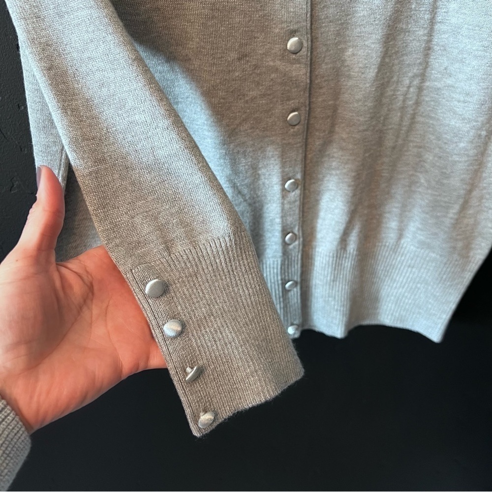 Grace Elements Cardigan - New Women | Color: Grey | Size: L office, casual,party - Picture 6 of 10